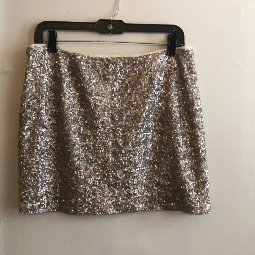 GAP Silver Sequined Mini-skirt